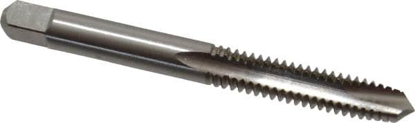 Kennametal - 1/4-20 UNC, 2 Flute, Bright Finish, High Speed Steel Spiral Point Tap - Plug Chamfer, Right Hand Thread, 2-1/2" OAL, 1" Thread Length, 0.255" Shank Diam, Series 5301 - Exact Tooling