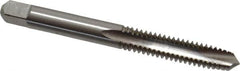 Kennametal - 1/4-20 UNC, 2 Flute, Bright Finish, High Speed Steel Spiral Point Tap - Plug Chamfer, Right Hand Thread, 2-1/2" OAL, 1" Thread Length, 0.255" Shank Diam, Series 5301 - Exact Tooling