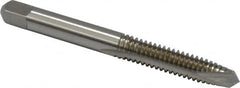 Kennametal - 1/4-20 UNC, 2 Flute, Bright Finish, High Speed Steel Spiral Point Tap - Plug Chamfer, Right Hand Thread, 2-1/2" OAL, 1" Thread Length, 0.255" Shank Diam, 3B Class of Fit - Exact Tooling
