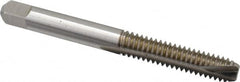 Kennametal - 1/4-20 UNC, 2 Flute, Bright Finish, High Speed Steel Spiral Point Tap - Bottoming Chamfer, Right Hand Thread, 2-1/2" OAL, 1" Thread Length, 0.255" Shank Diam, 3B Class of Fit, Series 5302 - Exact Tooling