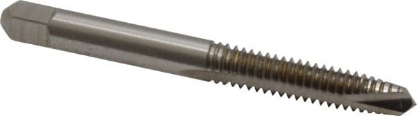 Kennametal - 1/4-20 UNC, 2 Flute, Bright Finish, High Speed Steel Spiral Point Tap - Plug Chamfer, Right Hand Thread, 2-1/2" OAL, 1" Thread Length, 0.255" Shank Diam, 2B Class of Fit, Series 5301 - Exact Tooling