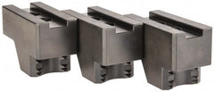Schunk - 12" Max Chuck Diam Compatibility, Steel 1.5mm x 60° Serrated Hard Lathe Top Jaws - 21mm Groove Width, 50mm Wide x 2-1/2" High - Exact Tooling