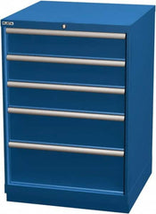 LISTA - 5 Drawer, Modular Storage Cabinet - Steel, 28-1/4" Wide x 28-1/2" Deep x 41-3/4" High, Blue - Exact Tooling