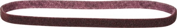 Norton - 1/2" Wide x 24" OAL, Aluminum Oxide Abrasive Belt - Aluminum Oxide, Medium, Nonwoven, Series STE-VS - Exact Tooling