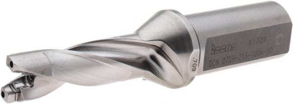Iscar - 0.709" to 0.744" Diam, 3xD, 2.13" Max Depth, 1" Shank Diam, 5.45" OAL, Replaceable-Tip Drill - FCP, ICK, ICK-2M, ICM, ICP, iCP-2M Insert, 84853050 Toolholder, Series SumoCham - Exact Tooling