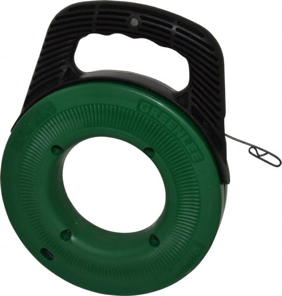 Greenlee - 65 Ft. Long x 1/8 Inch Wide, 0.045 Inch Thick, Steel Fish Tape - 400 Lb. Pulling Strength, Includes Case - Exact Tooling