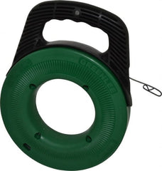 Greenlee - 65 Ft. Long x 1/8 Inch Wide, 0.045 Inch Thick, Steel Fish Tape - 400 Lb. Pulling Strength, Includes Case - Exact Tooling