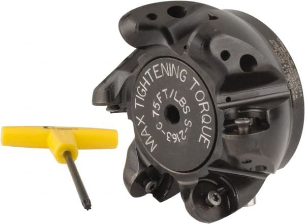 Kennametal - 5" Cut Diam, 12.7mm Max Depth, 1-1/2" Arbor Hole, 6 Inserts, RCGT 86... Insert Style, Indexable Copy Face Mill - BMD500 Cutter Style, 9,000 Max RPM, 2-1/2 High, Series KSRM - Exact Tooling