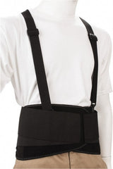 Ergodyne - Size 3XL, Hook & Loop, Spandex Belt with Adjustable Shoulder Straps - 46 to 52" Waist, 8" Wide, Detachable Strap, Black - Exact Tooling