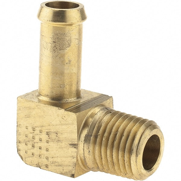 Eaton - 1/4 Barbed Thread 90° Male Elbow - Brass - Exact Tooling
