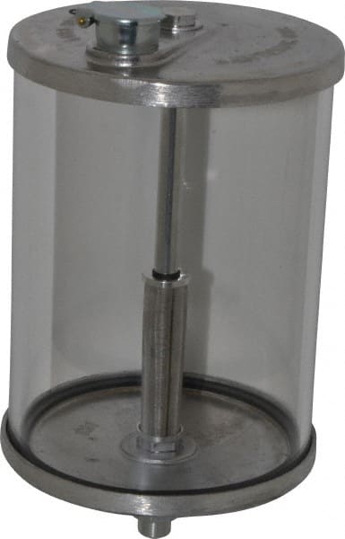 LDI Industries - 1 Outlet, Polymer Bowl, 1.89 L No Flow Control Oil Reservoir - 5/8-18 UNF Outlet, 5-1/2" Diam x 10-3/16" High, 60°C Max - Exact Tooling