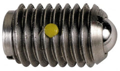 TE-CO - 8-32, 0.093" Ball Diam, 11/32" Body Length, 0.025" Max Ball Reach, Threaded Ball Plunger - Exact Tooling