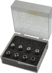 Kennametal - 8 Piece, 3/64" to 1/4" Capacity, Double Angle Collet Set - Series DA300 - Exact Tooling
