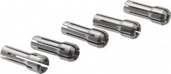 Kennametal - 5 Piece, 1/8" to 1/4" Capacity, Double Angle Collet Set - Series DA300 - Exact Tooling