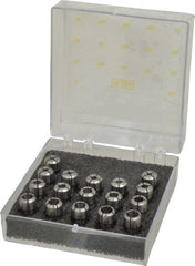 Kennametal - 17 Piece, 1/8" to 3/8" Capacity, Double Angle Collet Set - Series DA200 - Exact Tooling