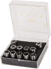 Kennametal - 11 Piece, 1/4" to 9/16" Capacity, Double Angle Collet Set - Series DA100 - Exact Tooling