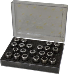 Kennametal - 21 Piece, 1/4" to 9/16" Capacity, Double Angle Collet Set - Series DA100 - Exact Tooling