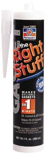 Permatex - 300ml Instant Gasket Maker - -75 to 500°F, Black, Comes in Cartridge - Exact Tooling