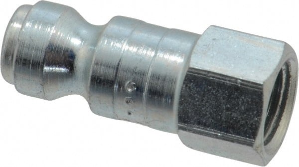 Parker - 1/8-27 Female NPTF Tru-Flate Automotive Pneumatic Hose Connector - Steel, 1/4" Body Diam - Exact Tooling