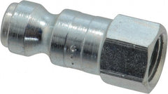 Parker - 1/8-27 Female NPTF Tru-Flate Automotive Pneumatic Hose Connector - Steel, 1/4" Body Diam - Exact Tooling