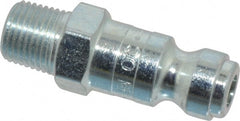 Parker - 1/8-27 Male NPT Tru-Flate Automotive Pneumatic Hose Connector - Steel, 1/4" Body Diam - Exact Tooling