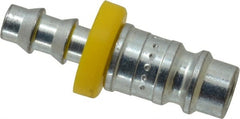 Parker - Push-Lok Hose Barb European High Flow Pneumatic Hose Connector - Steel, 1/4" Body Diam, 1/4" Hose ID - Exact Tooling