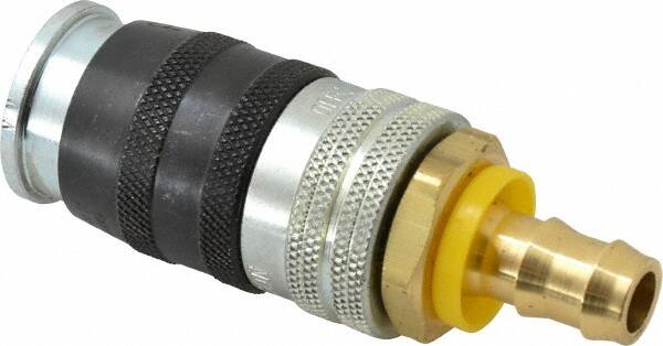 Parker - Push-Lok Hose Barb Industrial Pneumatic Hose Coupler - Steel, 1/2" Body Diam, 1/2" Hose ID - Exact Tooling