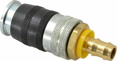 Parker - Push-Lok Hose Barb Industrial Pneumatic Hose Coupler - Steel, 1/2" Body Diam, 1/2" Hose ID - Exact Tooling