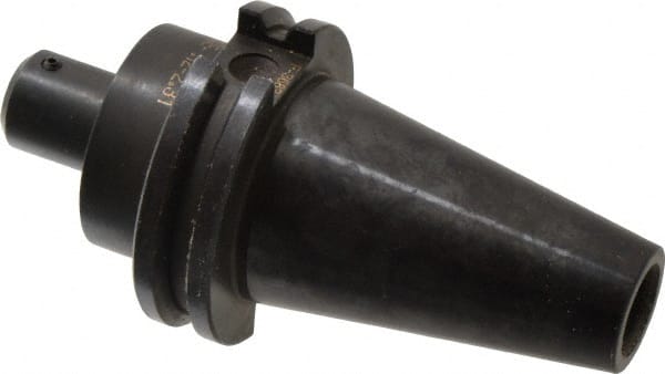 Made in USA - CAT40 Taper Shank 1/8" Hole End Mill Holder/Adapter - 25/32" Nose Diam, 2.31" Projection - Exact Tooling