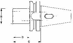 Kennametal - BT40 Outside Taper, 3MT Inside Taper, BT to Morse Taper Adapter - 70mm Projection, 39.88mm Nose Diam, 135.4mm OAL - Exact Tooling