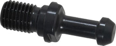 Parlec - C Style, BT40 Taper, M16x2 Thread, 60° Angle Radius, Standard Retention Knob - 2.36" OAL, 0.588" Knob Diam, 0.23" Flange Thickness, 1-3/8" from Knob to Flange, 0.669" Pilot Diam - Exact Tooling