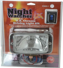 Peterson - 55 Watt Clear Automotive Auxilary Light - Chrome Steel, 4.6 Amp, 12 V - Exact Tooling