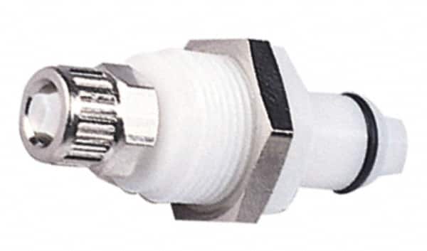 CPC Colder Products - 1/4" OD, Acetal Push-to-Connect Male Connector - 120 Max psi, 3/4" ID, White - Exact Tooling