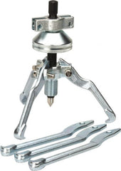 Proto - 5 Piece, 6 Ton Capacity, 7" Spread, Cone Puller Set - 3 Jaws, 6" Reach - Exact Tooling
