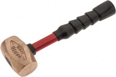 Proto - 3-3/4 Lb Head Brass Hammer - 12" OAL, Fiberglass Handle - Exact Tooling