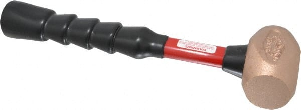 Proto - 2-5/8 Lb Head Brass Hammer - 12" OAL, Fiberglass Handle - Exact Tooling