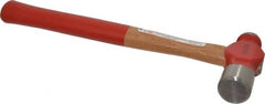 Proto - 2 Lb Head Ball Pein Hammer - Wood Handle with Red Laquer Grip, 15-7/8" OAL - Exact Tooling