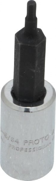 Proto - 1/4" Drive, 5/64" Hex Bit Socket - 1-7/8" OAL, 1" Bit Length - Exact Tooling
