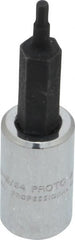 Proto - 1/4" Drive, 5/64" Hex Bit Socket - 1-7/8" OAL, 1" Bit Length - Exact Tooling