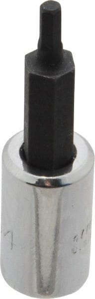 Proto - 1/4" Drive, 7/64" Hex Bit Socket - 1-7/8" OAL, 1" Bit Length - Exact Tooling