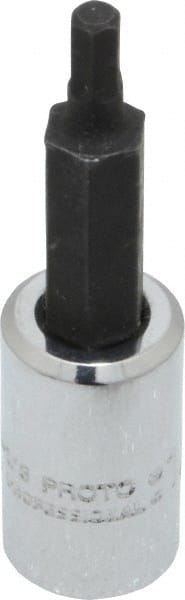 Proto - 1/4" Drive, 1/8" Hex Bit Socket - 1-7/8" OAL, 1" Bit Length - Exact Tooling