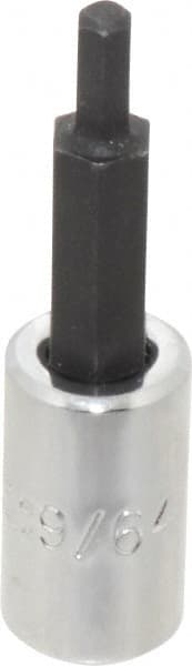 Proto - 1/4" Drive, 9/64" Hex Bit Socket - 1-7/8" OAL, 1" Bit Length - Exact Tooling