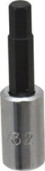 Proto - 1/4" Drive, 7/32" Hex Bit Socket - 1-7/8" OAL, 1" Bit Length - Exact Tooling