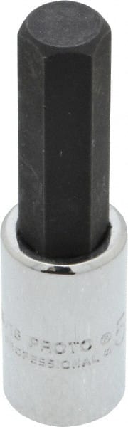 Proto - 1/4" Drive, 5/16" Hex Bit Socket - 1-7/8" OAL, 1" Bit Length - Exact Tooling