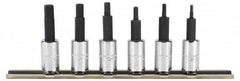 Proto - 6 Piece 1/4" Drive Metric Hex Bit Socket Set - 2 to 6mm Hex - Exact Tooling