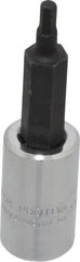 Proto - 1/4" Drive, 2.5mm Hex Bit Socket - 1-7/8" OAL, 1" Bit Length - Exact Tooling