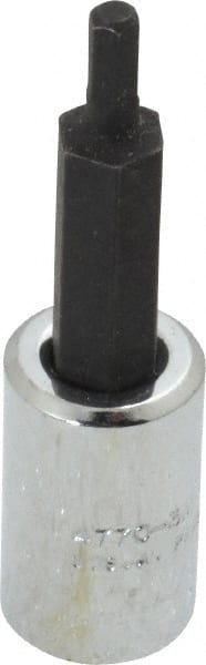 Proto - 1/4" Drive, 3mm Hex Bit Socket - 1-7/8" OAL, 1" Bit Length - Exact Tooling