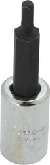 Proto - 1/4" Drive, 3mm Hex Bit Socket - 1-7/8" OAL, 1" Bit Length - Exact Tooling