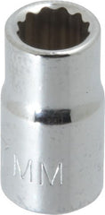 Proto - 1/4" Drive, Standard Hand Socket - 12 Points, 7/8" OAL, Chrome Finish - Exact Tooling