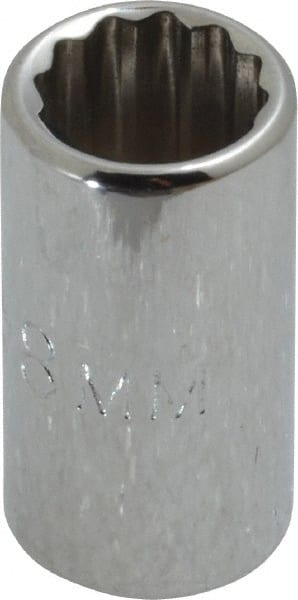 Proto - 1/4" Drive, Standard Hand Socket - 12 Points, 7/8" OAL, Chrome Finish - Exact Tooling